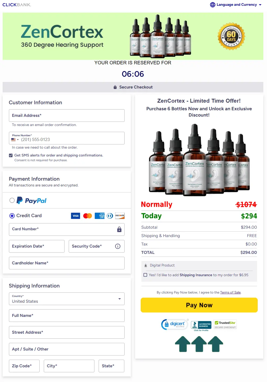 ZenCortex-checkout-page